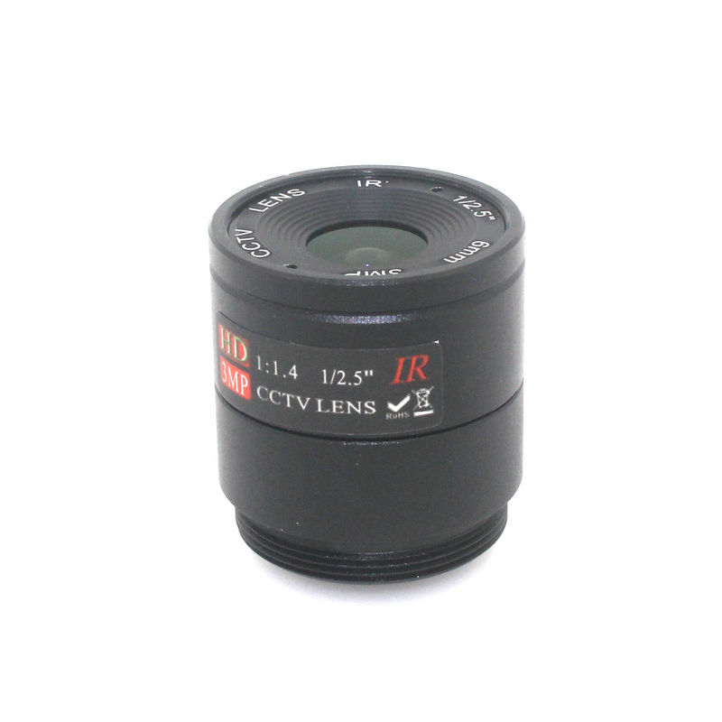 HD CCTV Camera CS Mount Lens 6mm Focal Length 3MP Resolution 56° View Angle
