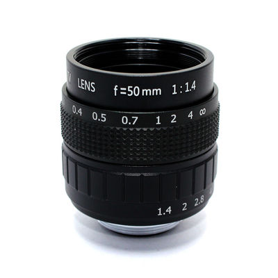 Máy vỏ hợp kim Ống kính tầm nhìn 50mm Tiêu cự C Mount F / 1.4 Hướng dẫn Iris